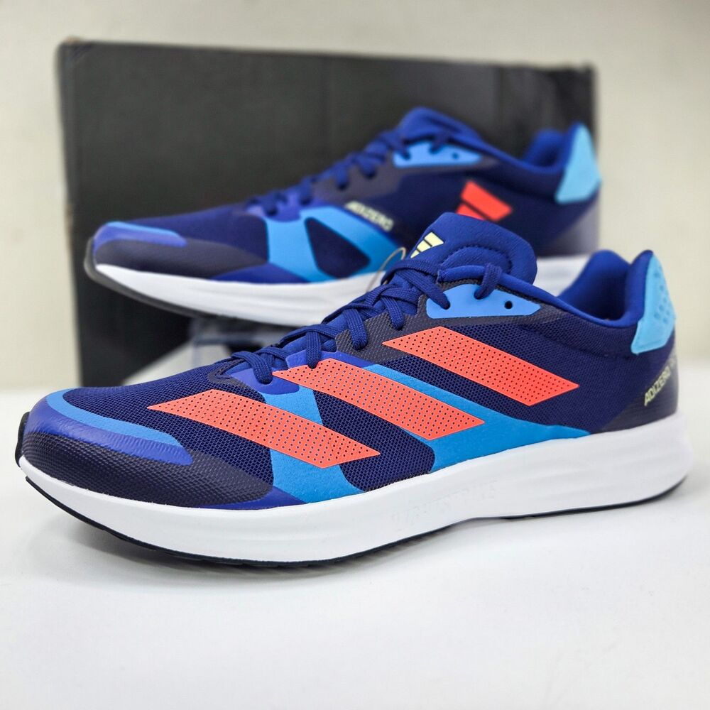 adidas Adizero RC 4 Blue Orange Running Shoes Men’s 11.5